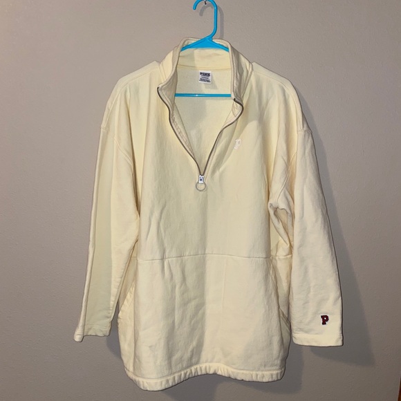 PINK Victoria's Secret Tops - Pale yellow Victoria Secret Pink sweatshirt